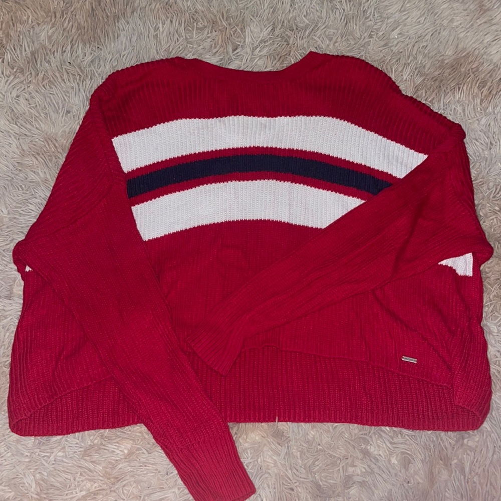 Hollister Size Medium Red striped sweater